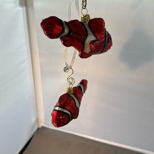 Set of two fish ornaments